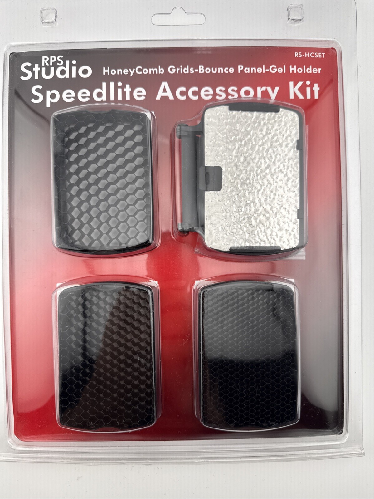 rps studio honeycomb grids-bounce panel gel holder speedlite accessory kit
