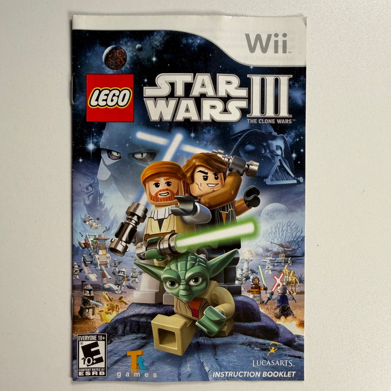 LEGO Star Wars III The Clone Wars Manual Wii Instruction Booklet