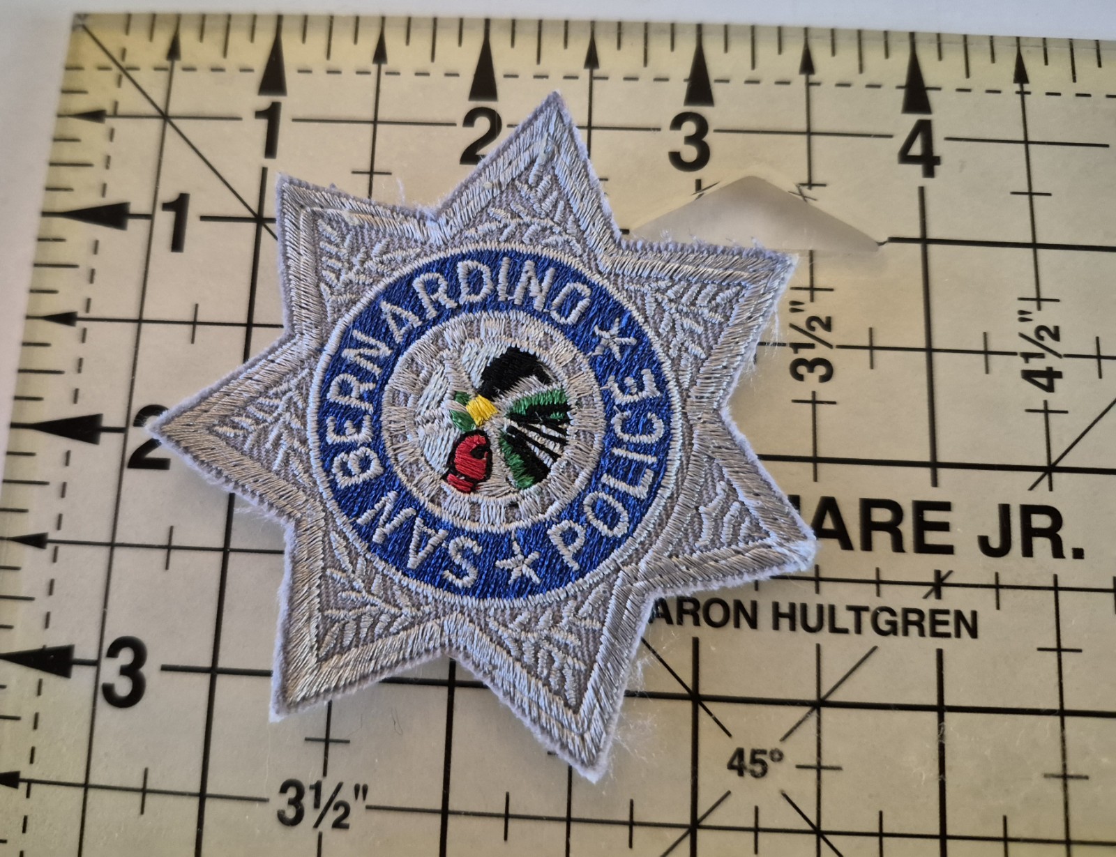 San Bernardino Police Silver Star Patch