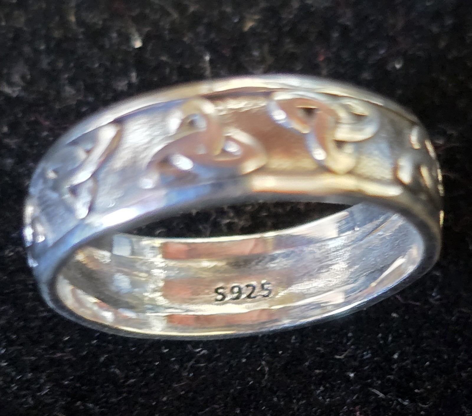 Size 10 Celtic Woven Knot Ring 925 Sterling Silver