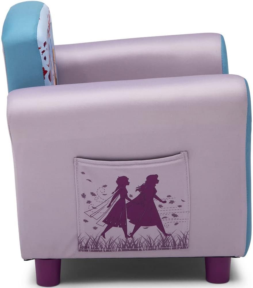 Kids Lounger Chair Frozen II Upholstered Armchair Elsa Anna Toddler Furniture