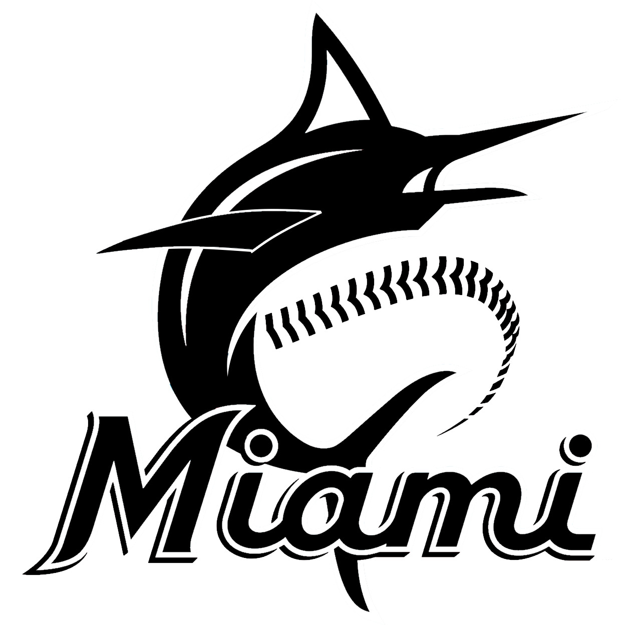 Vinyl Decal Car Truck Sticker Wall Baseball MLB  - Miami Marlins Logo v2