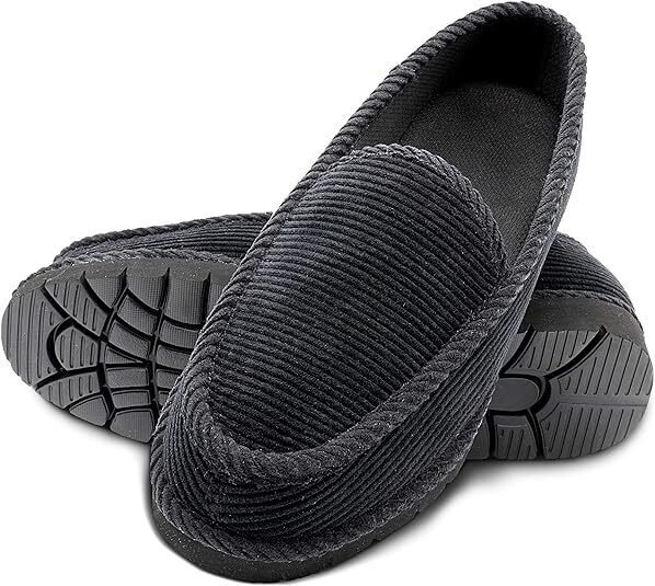 Homie OLD SCHOOL BLACK CORDUROY HOUSE SHOES SLIPPERS CHICANO LOWRIDER OG Trooper