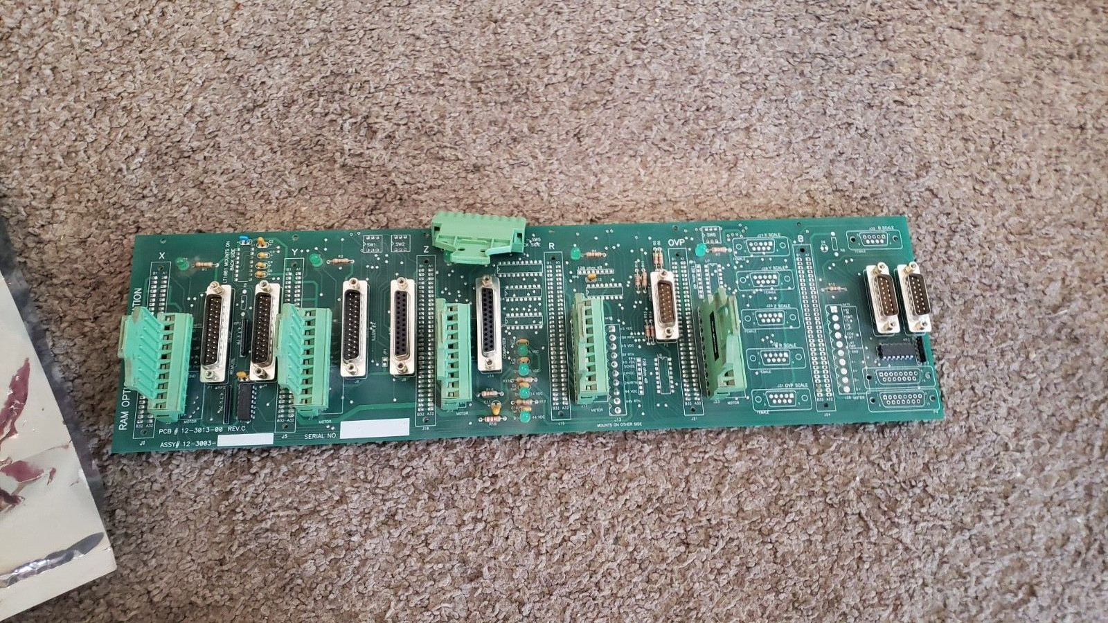 RARE RAM Optical Control Board PCB / X Y Z R OVP B Multi Axis # 12-3013-00 rev C