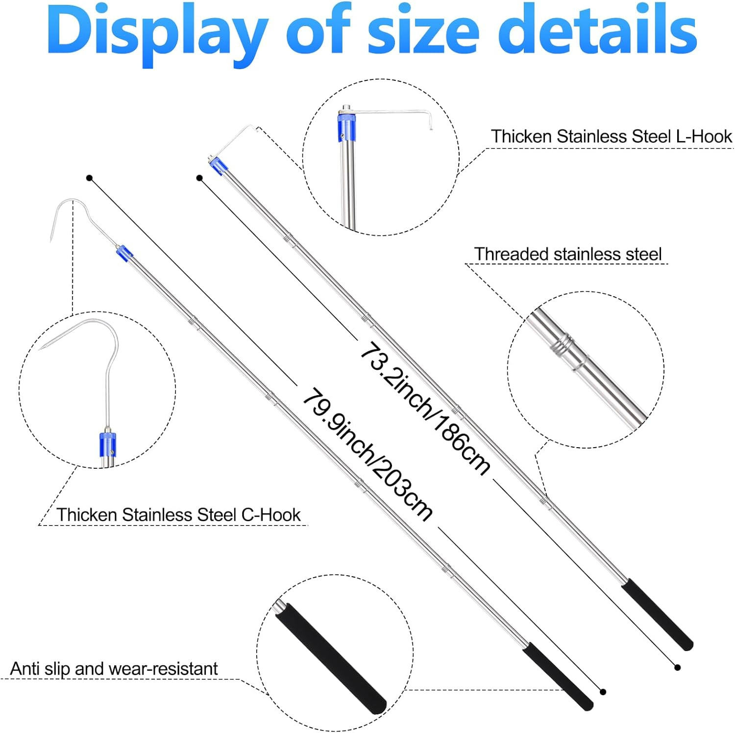 Truck Bed Grabber Tool, 32-Inch - 74-Inch Adjustable Extensions.Versatile