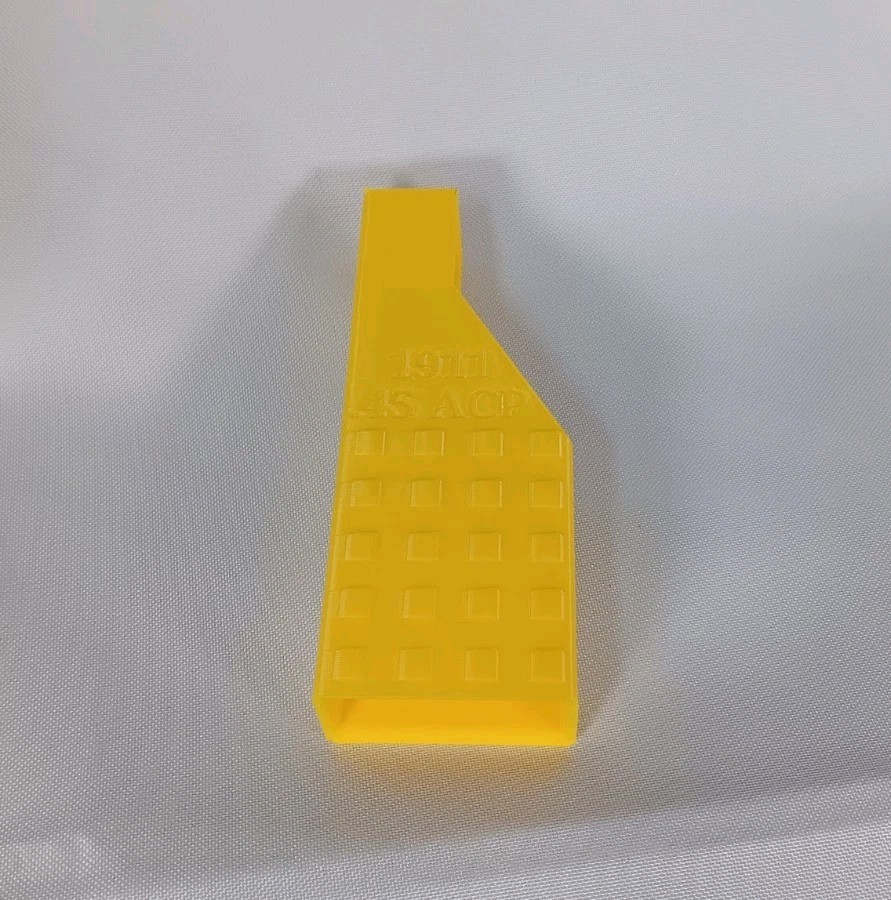 1911 .45 ACP Single Stack Speed Loader/Finger Saver For Magazine - Yellow