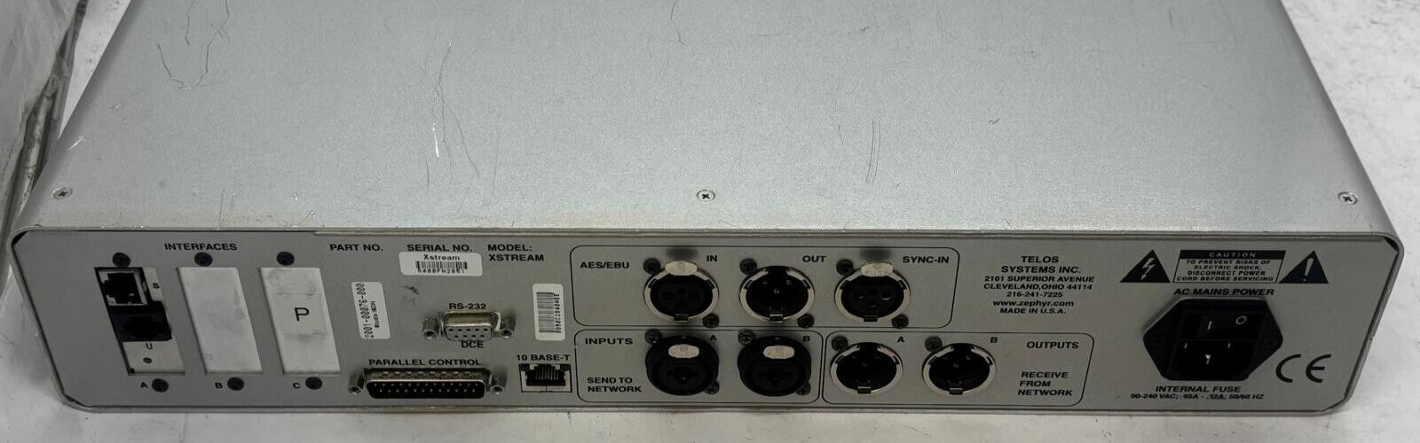 Telos Systems Zephyr XStream ISDN Codec Mountable Audio Digital Transceiver
