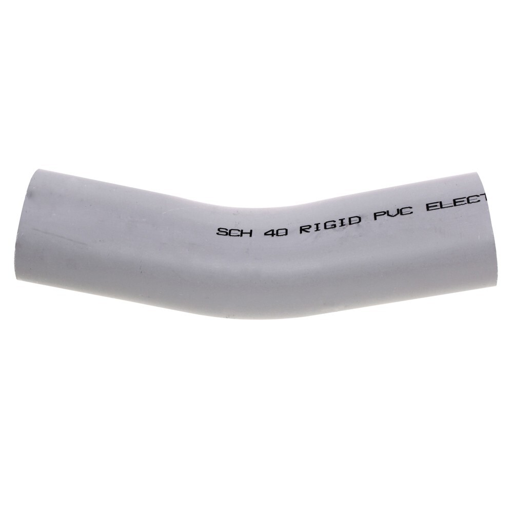Kraloy 078582 40STD2522 2-1/2'' PVC Conduit Elbow Plain End 22.5° Radius