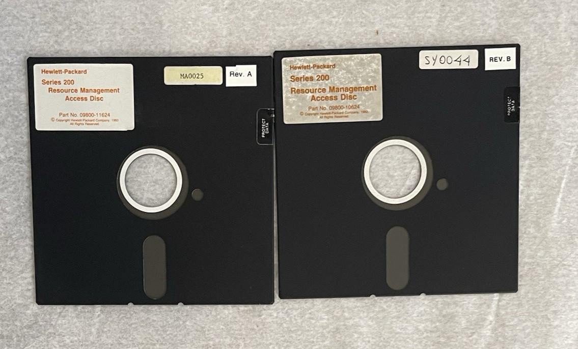 2 Hewlett Packard Series 200 Resource Management Access Floppy Disks Software