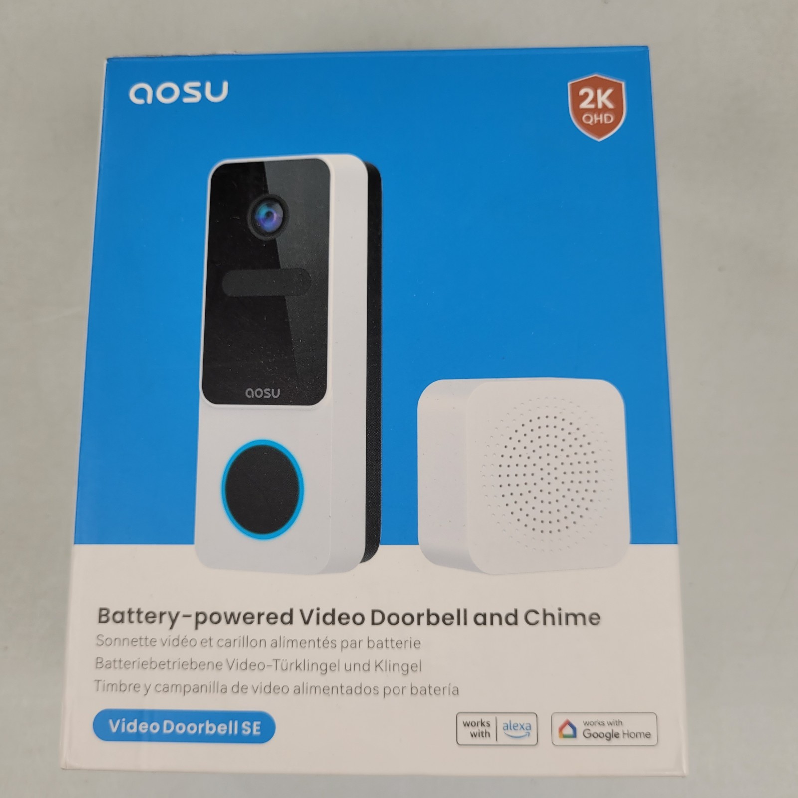 AOSU V8E 2K QHD Waterproof Video Doorbell SE