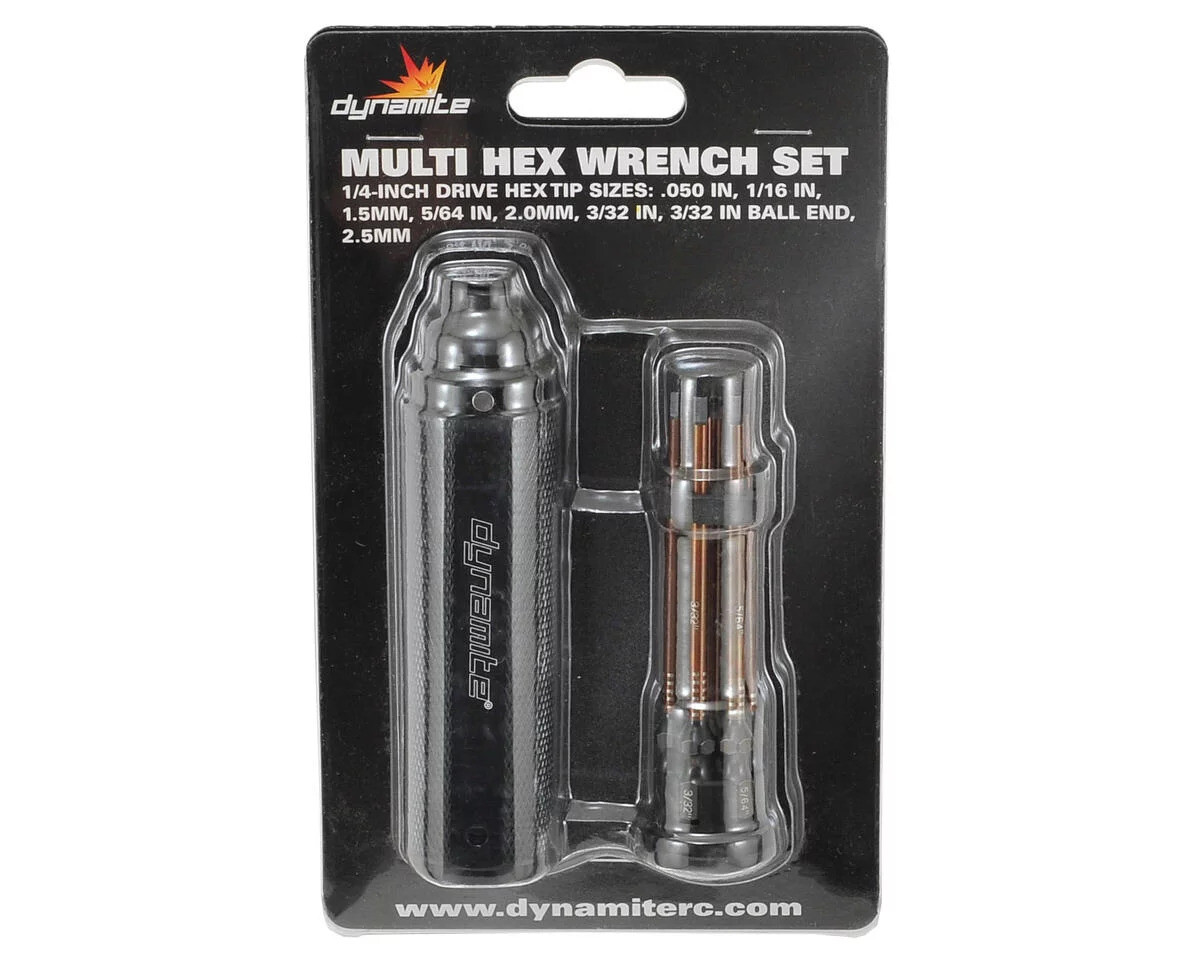 Dynamite DYN2950 RC 8-in-1 Hex Wrench .050" 1/16" 5/64" 2mm 3/32" 1.5mm 2.5mm