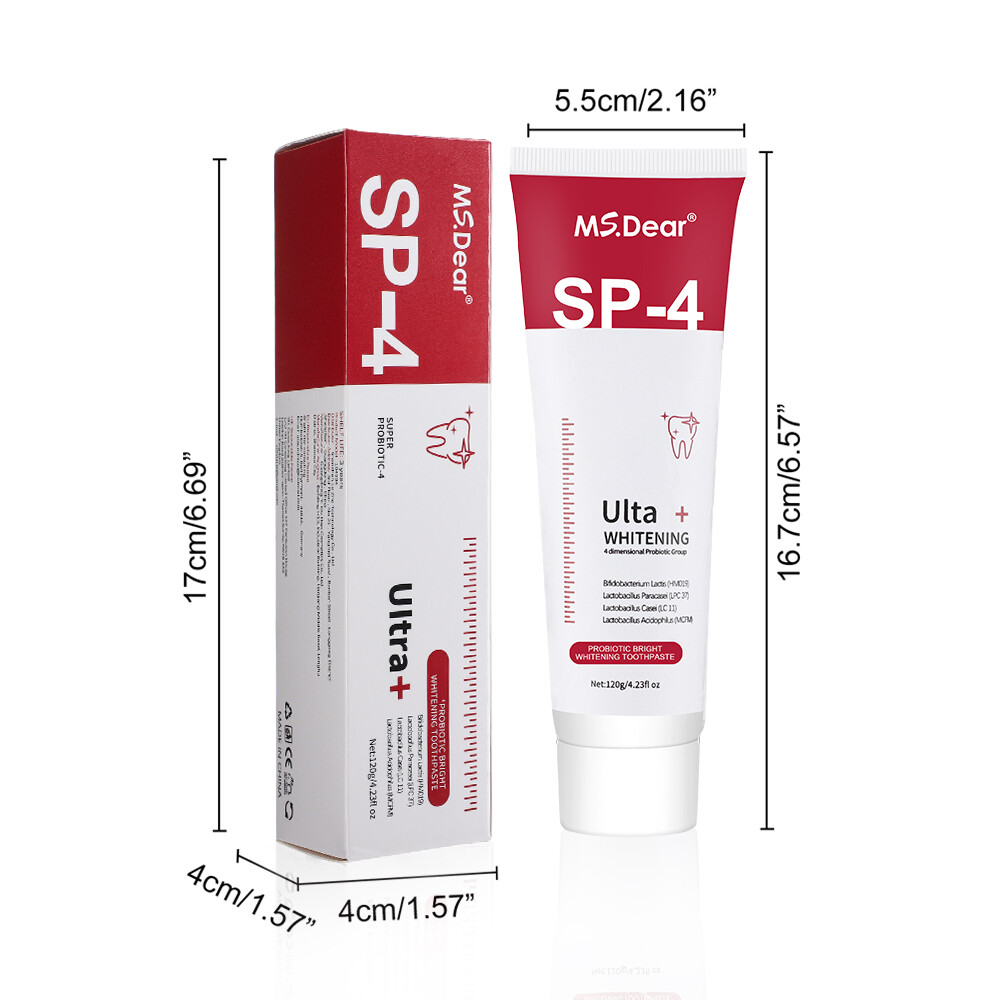 2xSip-4 Toothpaste, Whitening Sp-4 Toothpaste Bright White Toothpaste Toothpaste