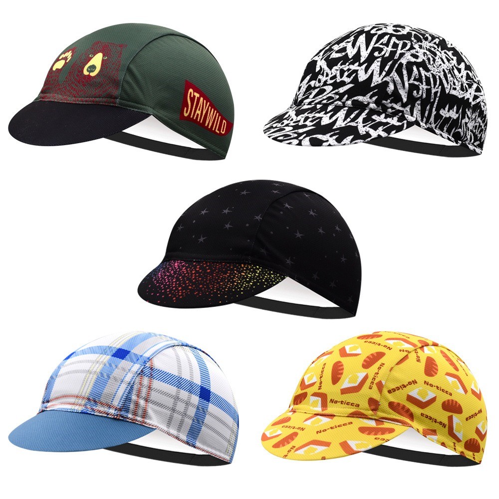 Grid Logo Printed Quick Dry Bicycle Riding Cap Hiking Mesh Hats Cycling Hat