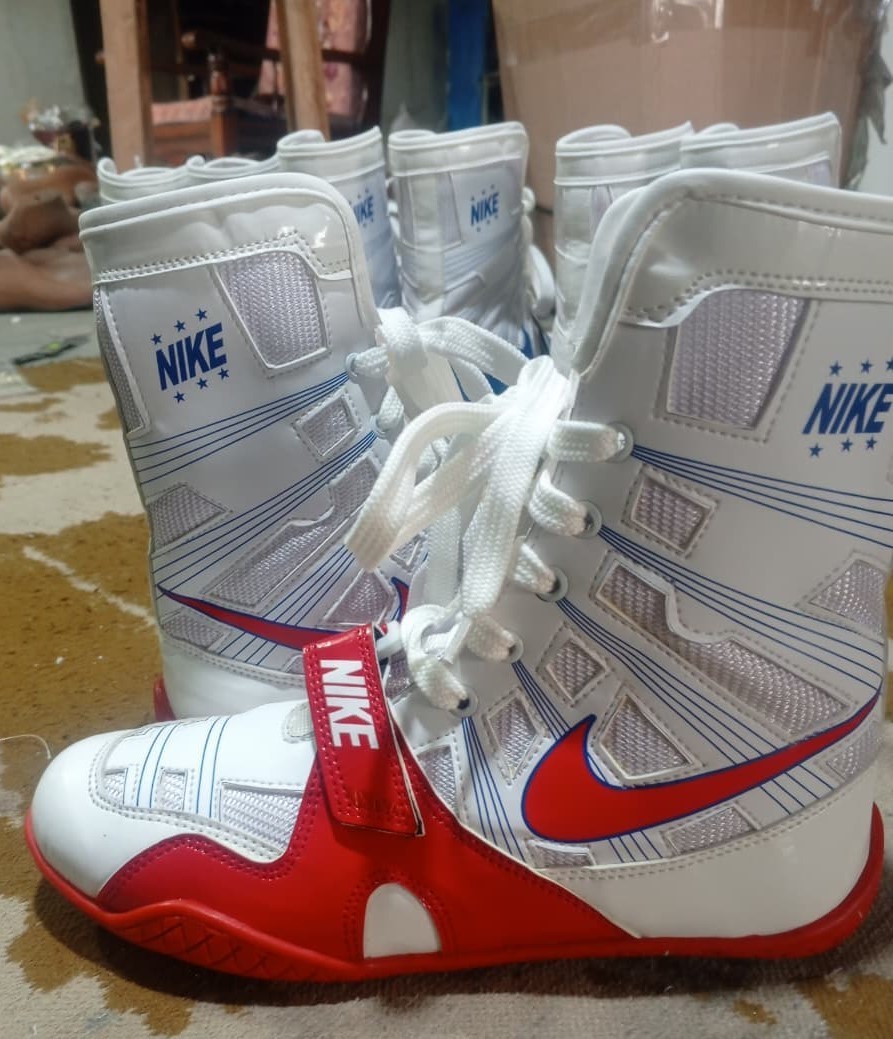 Nike Hyper KO Boxing Shoes White and Red US 11