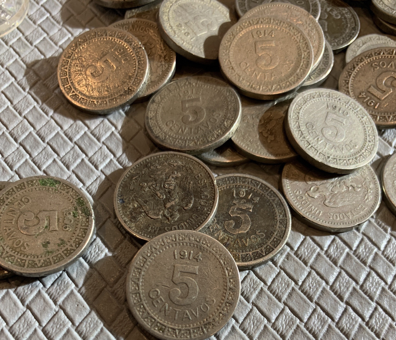 1905-1914 RAMDON YEAR OF MEXICO 5 CENTAVOS CIRCULATED COIN, PICK ONE COIN