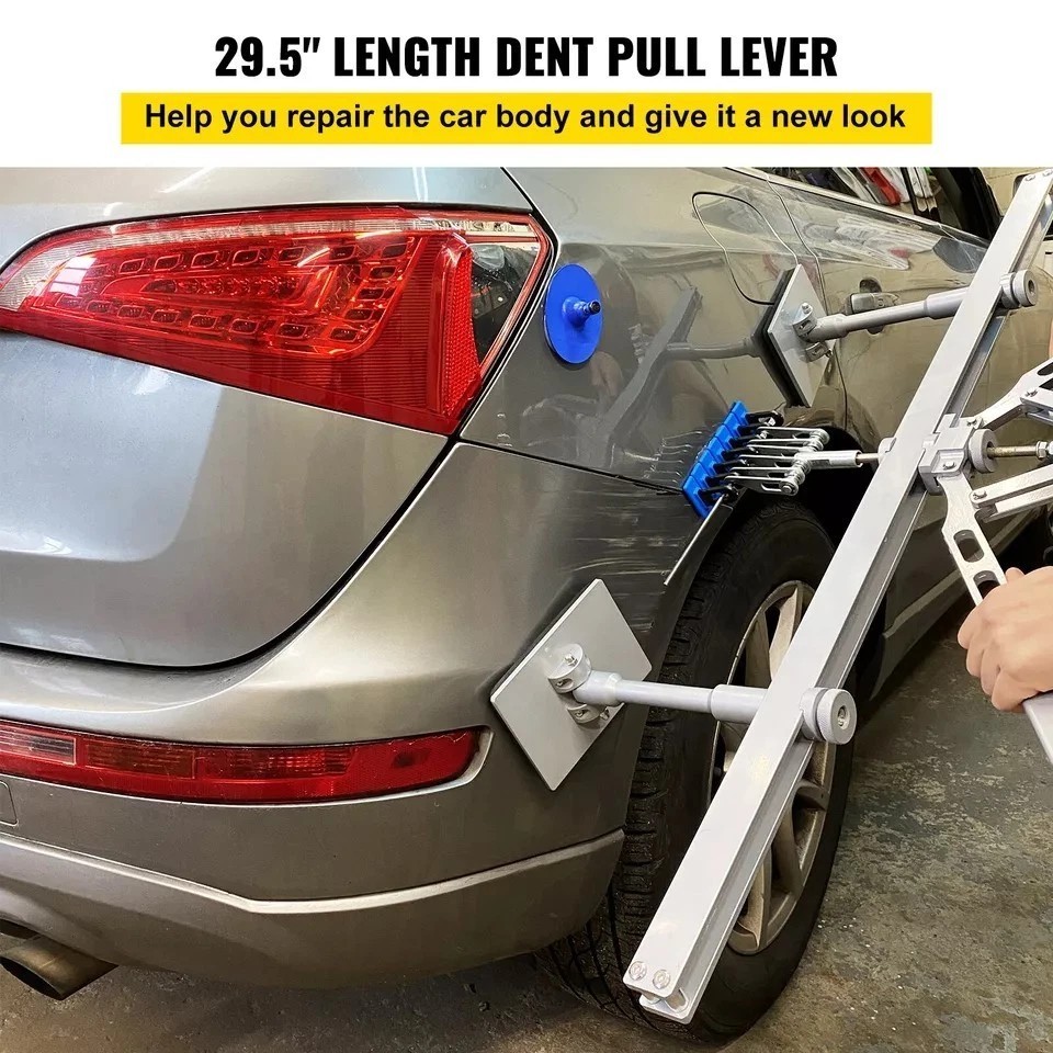 750mm Car Dent Pull Lever Bar Kit 6 Claw Hook Puller Rings Aluminum Tool