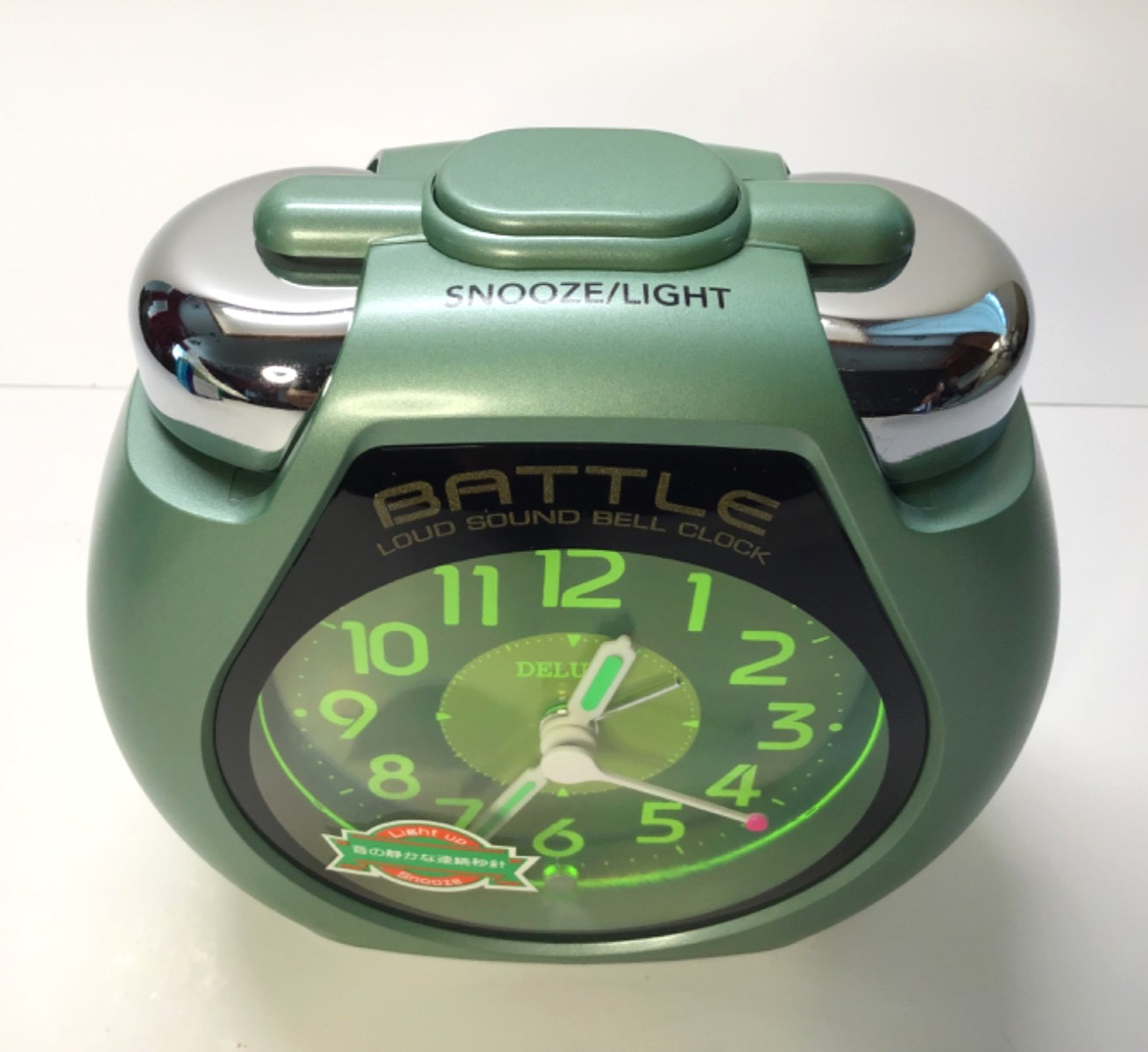 UNIVERSAL QUARTZ ALARM #SB985 - GREEN ALARM CLOCK