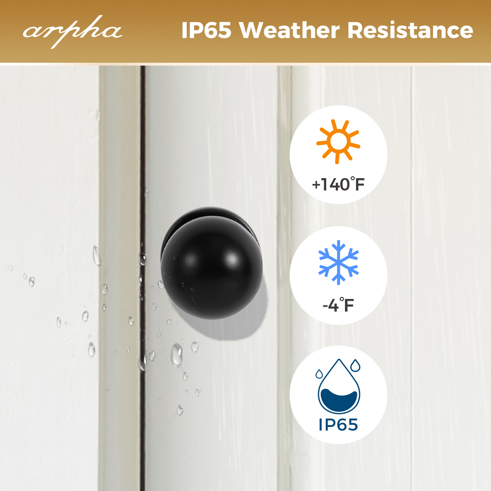 ARPHA Keyless Palm Recognition Smart Door Lock Digital Keypad Deadbolt+Knobs APP