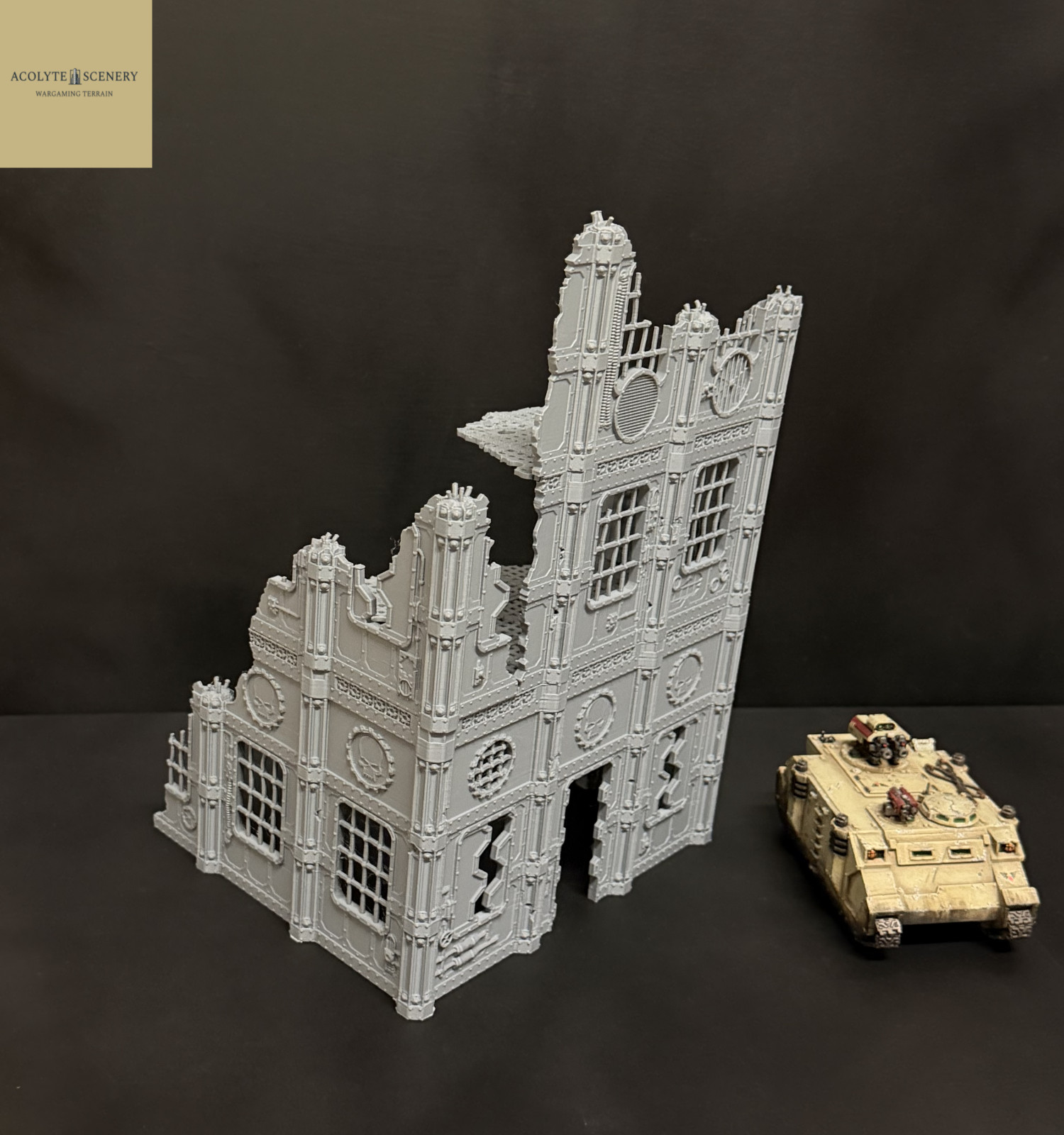 Grimdark Terrain 3 Ruin Bundle Easy-Build compatible with Warhammer 40k
