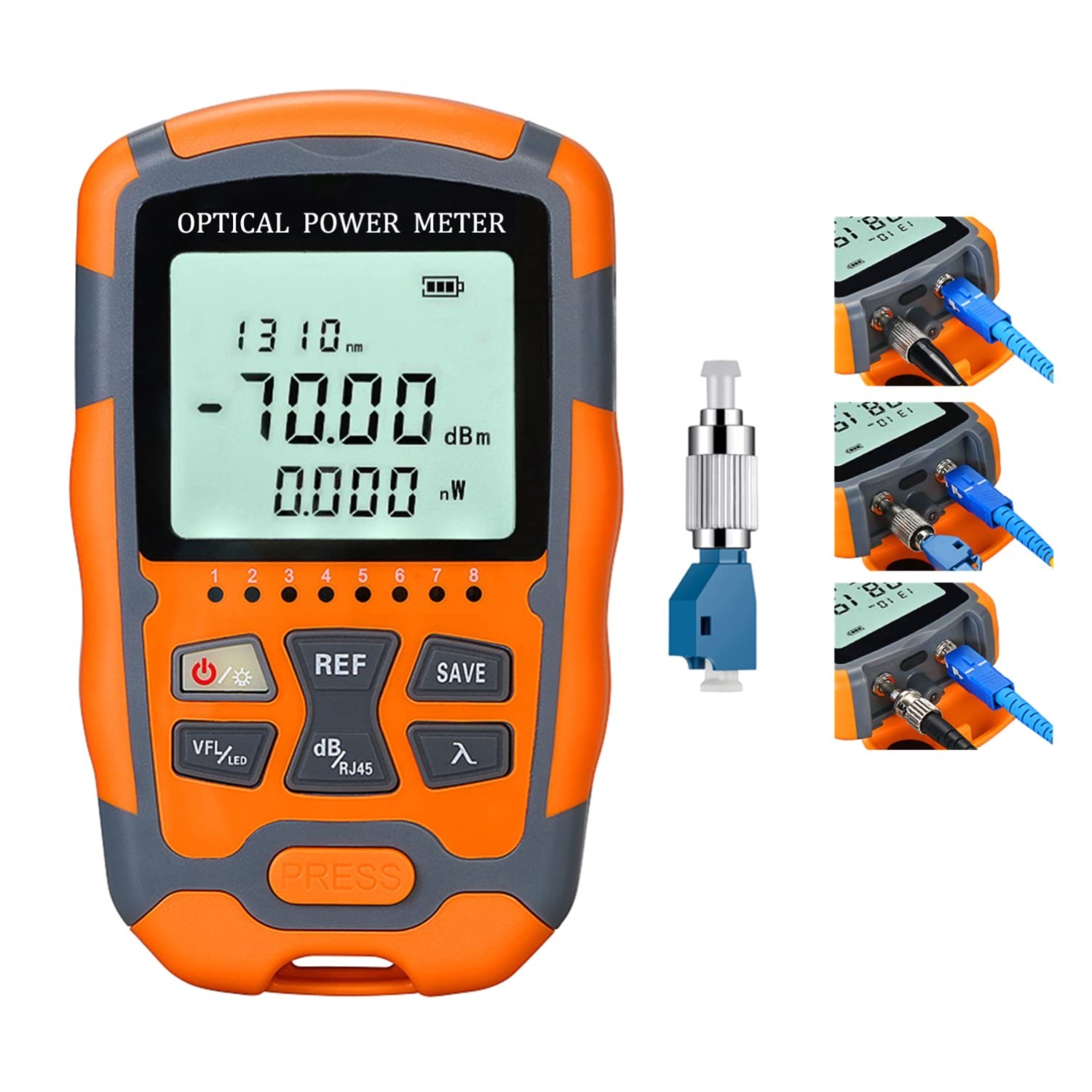 Fiber Optic Tester Light Power Meter OPM VFL 10Km Visual Fault Locator