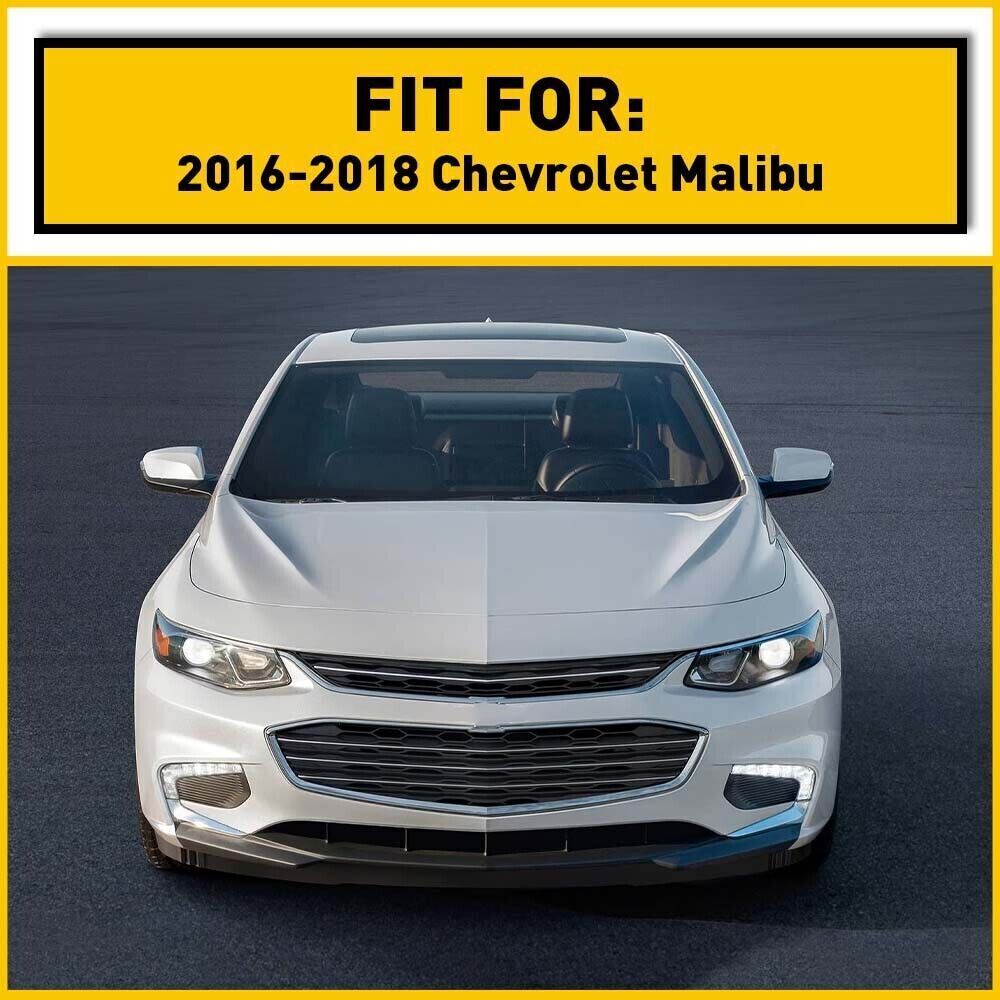 Left & Right Front Fog Light Cover Bezel Trim Set For Chevrolet Malibu 2016-2018