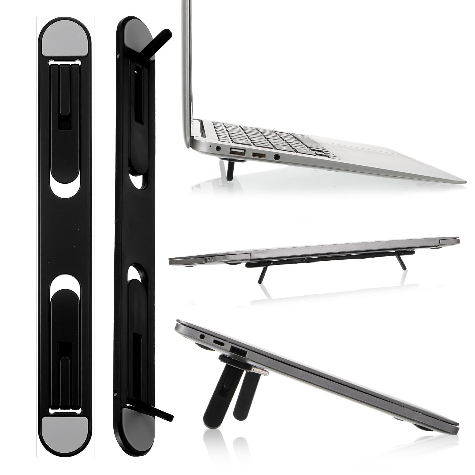 Foldable Keyboard Riser Stand, Self-Adjusting Laptop Feet with Dual Angles Sm...