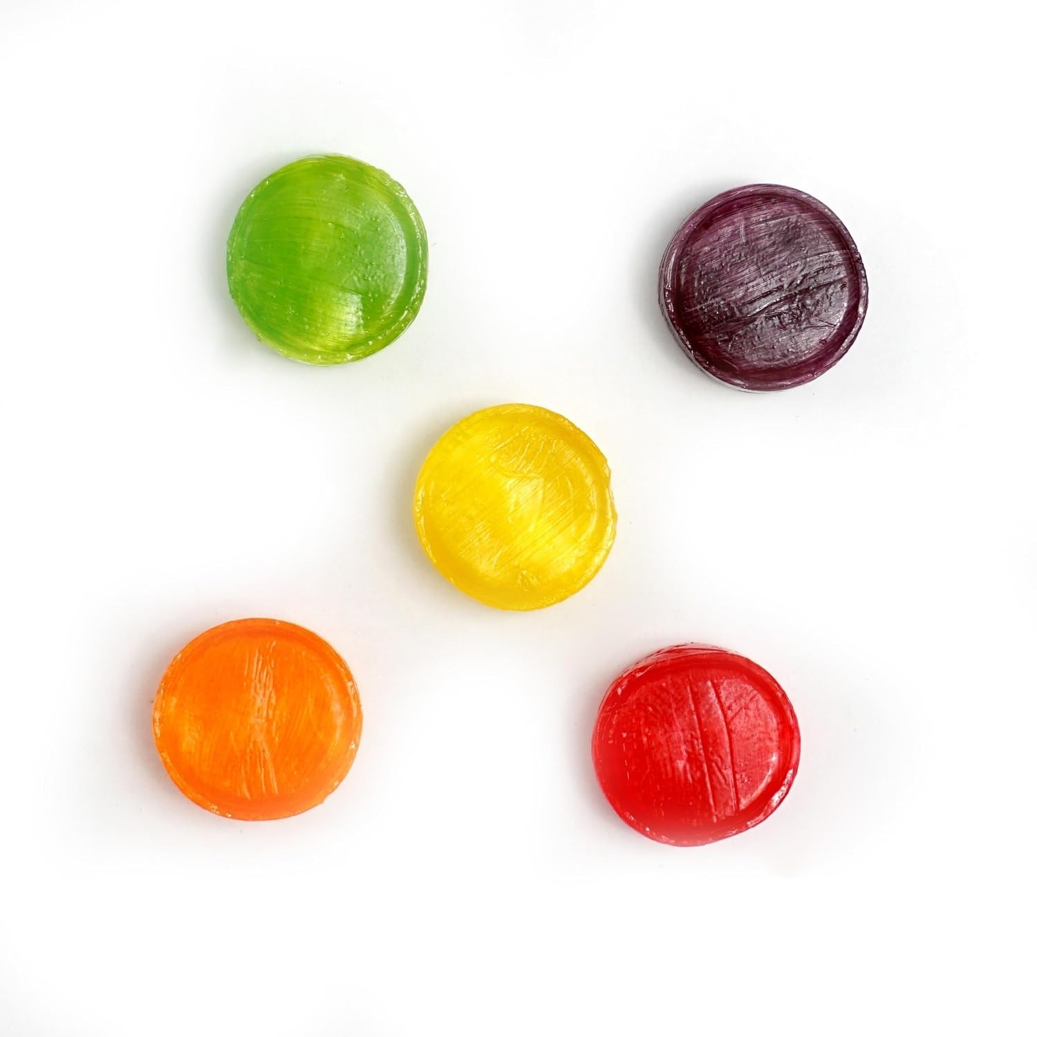 Assorted Fruit Hard Candy, 1 Pound Bulk Candy Approx. 75 pcs., Individually W...