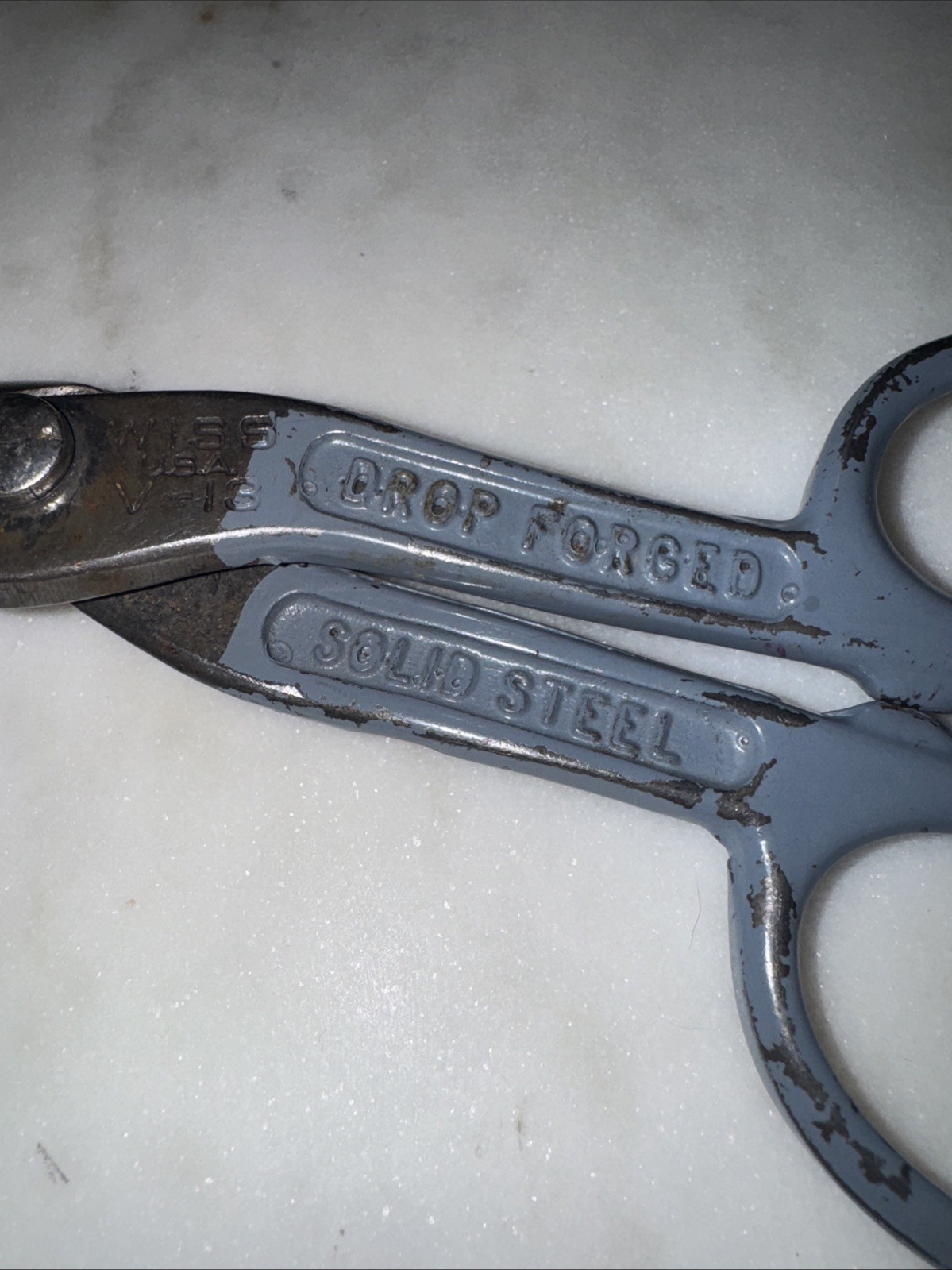 Wiss V-13 Solid Steel Snips Cutting Shears, 7" VINTAGE