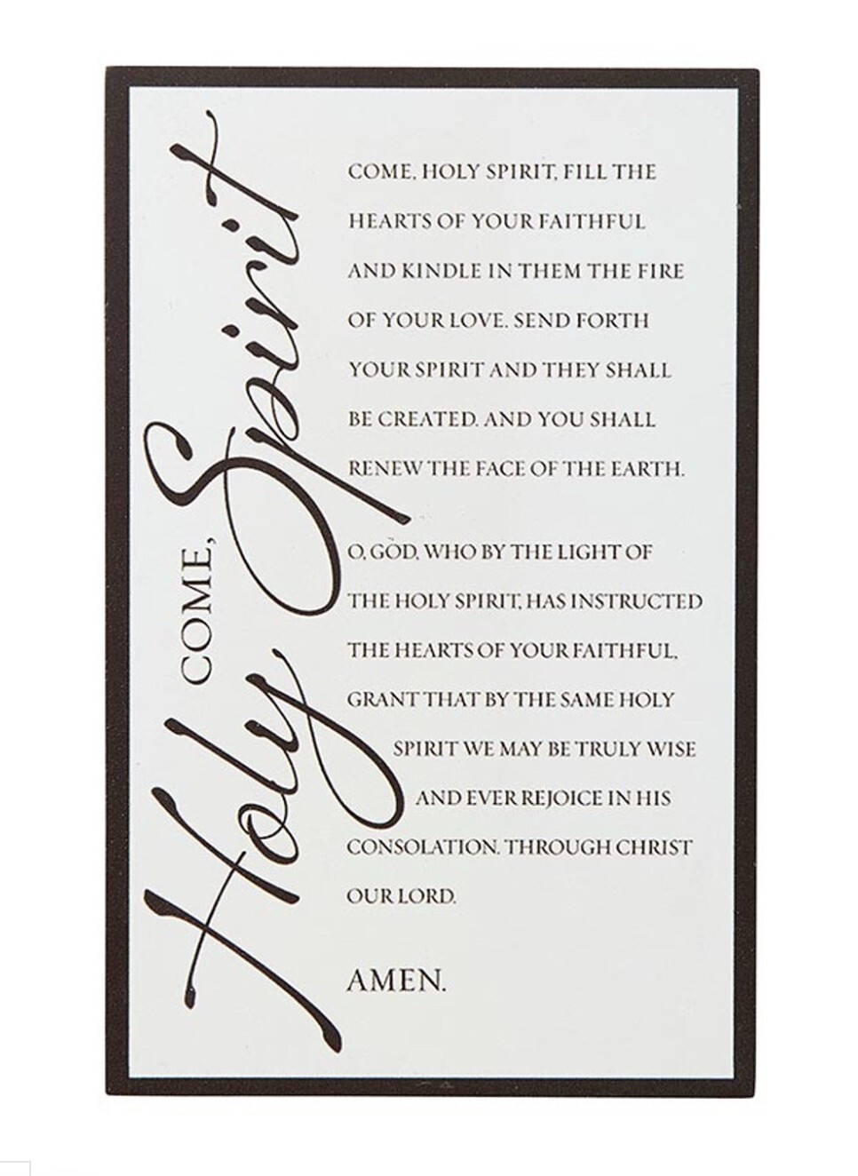 Confirmation Traditional  Prayer 6" Plaque, New #AB-237