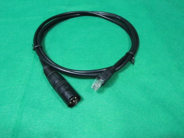 DMX XLR Male  to Cat 5e Adapter Cable For ENTTEC PRO, ENTTEC OPEN, 10 Ft.