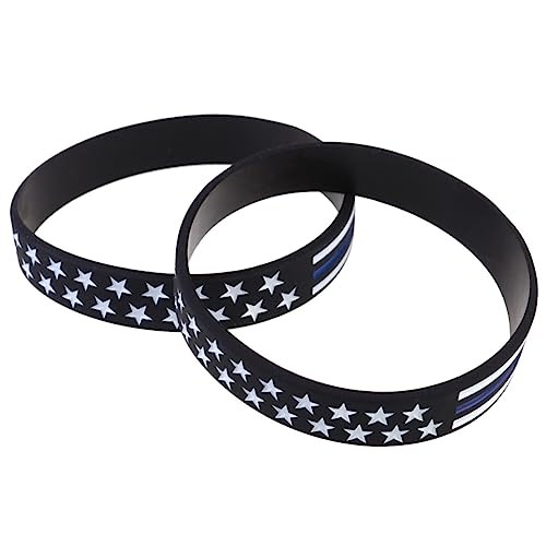 Decor US Flags Party Red Flag Bracelets for Women Wristbands Alert Strap Black