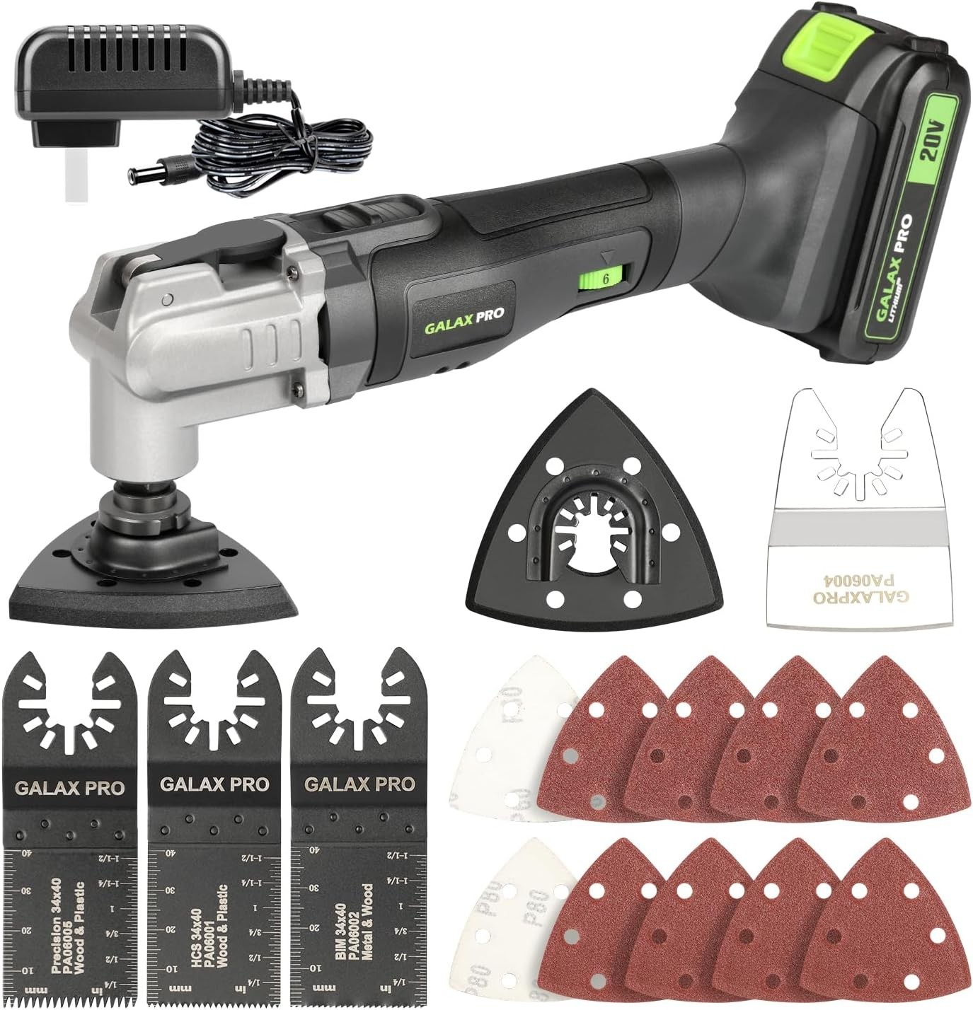 Power Oscillating Tool, Cordless Multi Tool 20V...