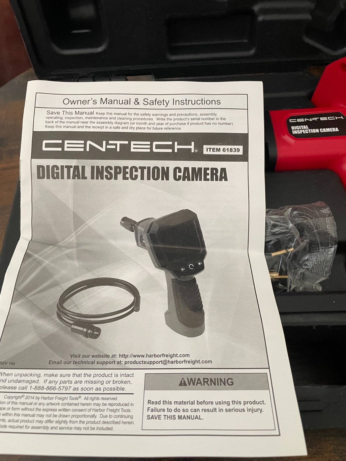 Cen-Tech 61839 Digital Inspection Camera Good Condition
