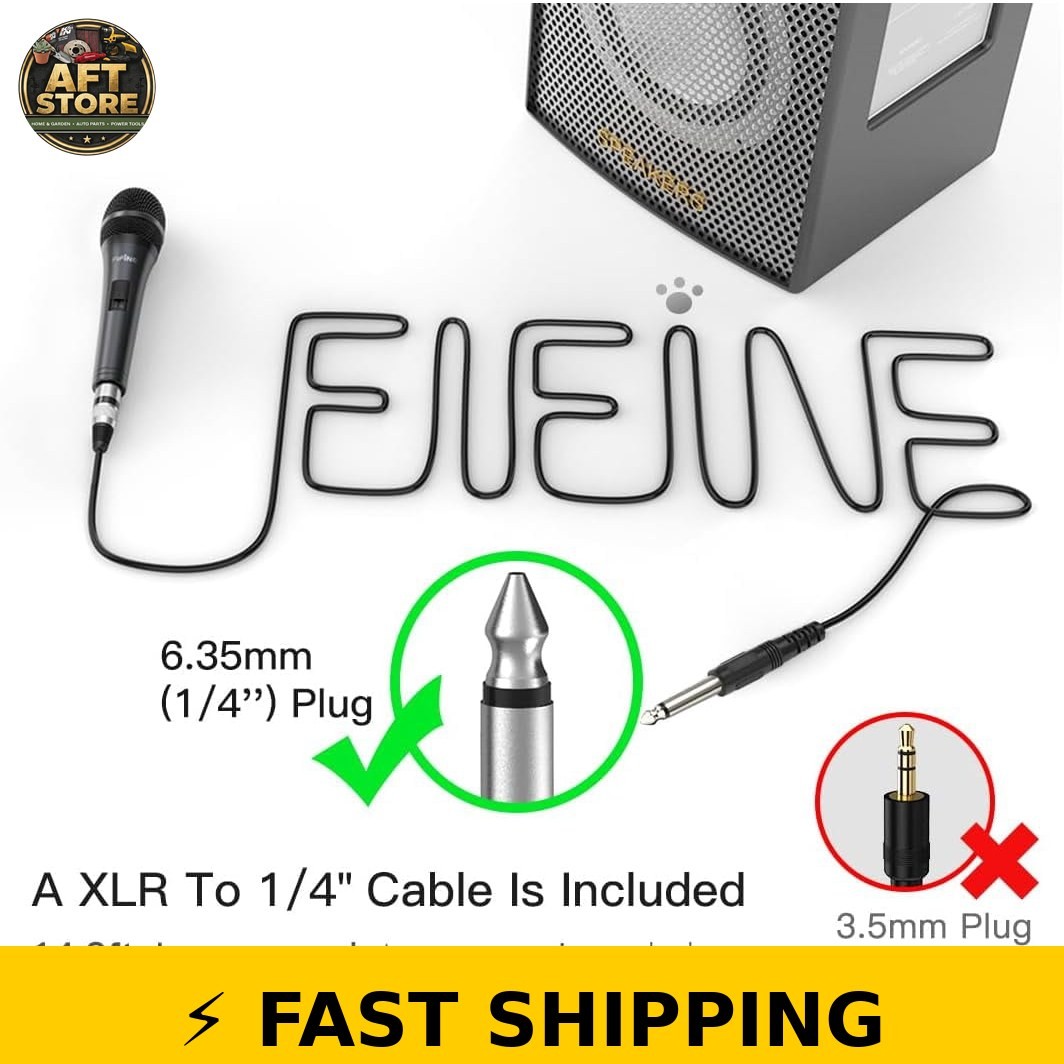FIFINE K6 Wired Karaoke Microphone with 14.8ft Cable