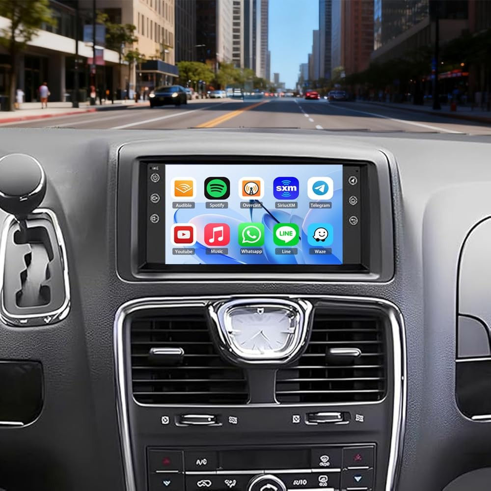 7 Inch Touch Screen Android Wireless CarPlay Auto GPS Rear Cam for Jeep Wrangler