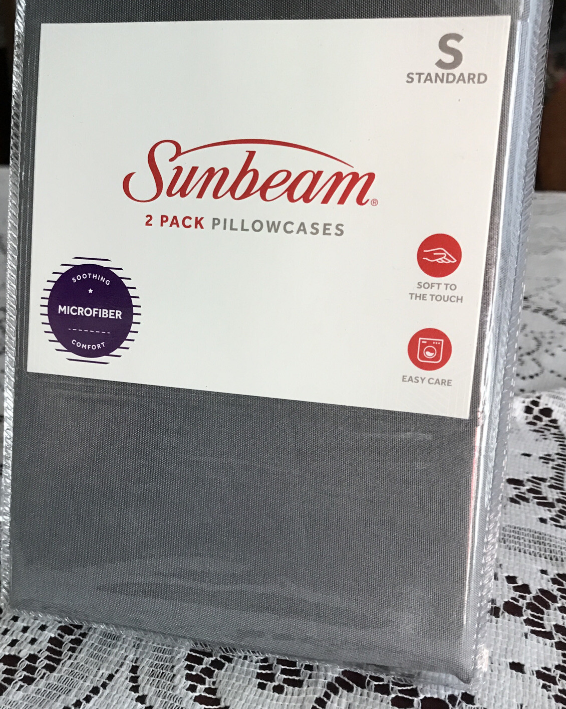 Sunbeam 2 Pack Standard Microfiber Pillowcases 20 X 30”  NIGHT OWL New in Pack