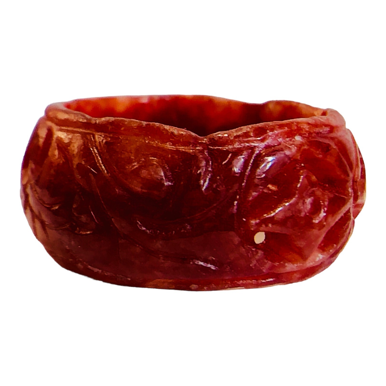 Rust Hand Carved Ring