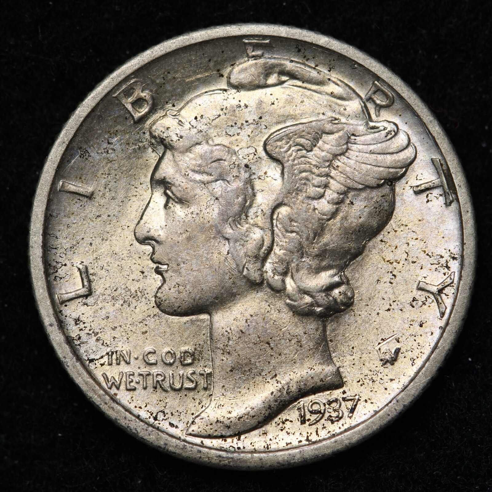 1937-D Mercury Silver Dime CHOICE UNC *UNCIRCULATED* MS E185 QNE