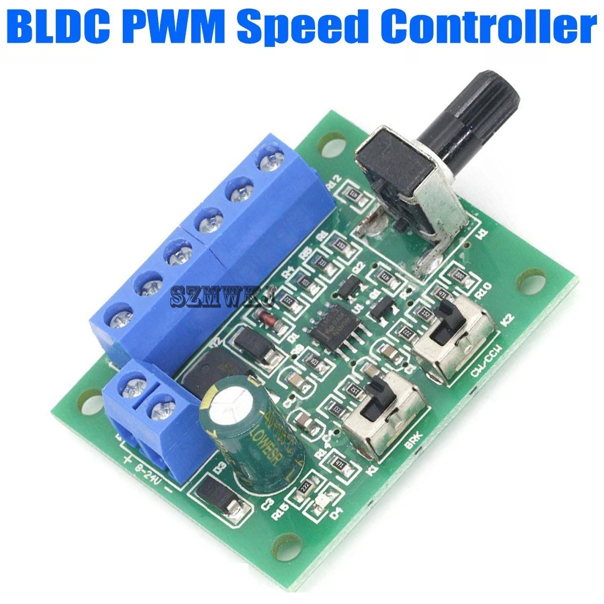Brushless DC Motor Speed Controller DC 12V/24V 20kHz PWM Signal Generator Switch