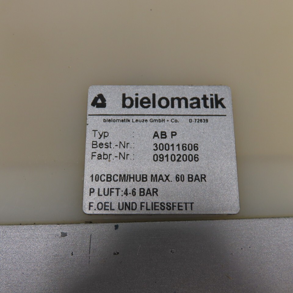 Bielomatik AB P Single Piston Lubrication Pump 60Bar Max