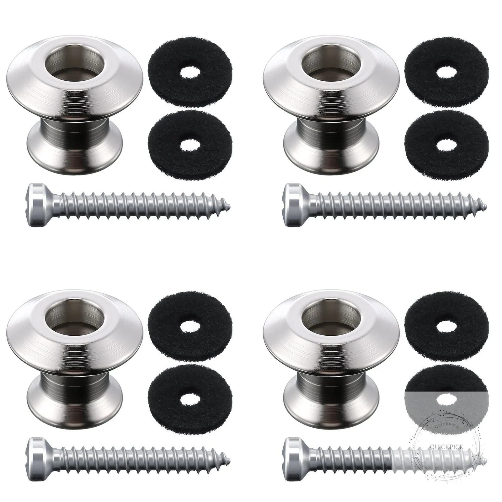 4 Set Guitar Strap Button Compatible with Dunlop Straplok Dual Design Strap Lock