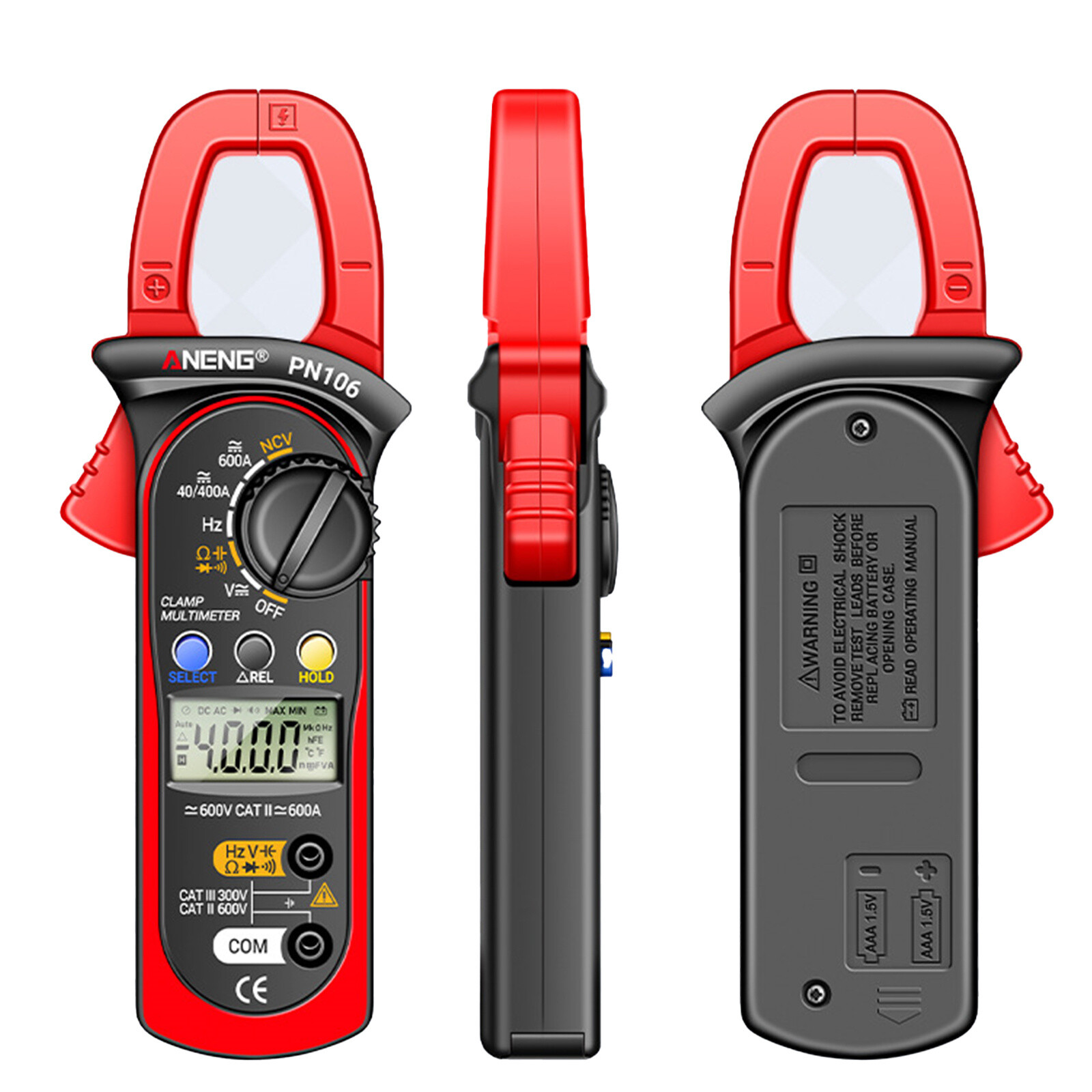 NEW AC/DC Current Digital Clamp Meter Amp Multimeter Handheld Tester 4000 Counts