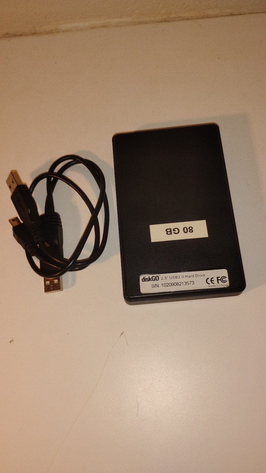 DiskGo 80GB USB External Desktop HD - Mint condition - Tested & Formatted