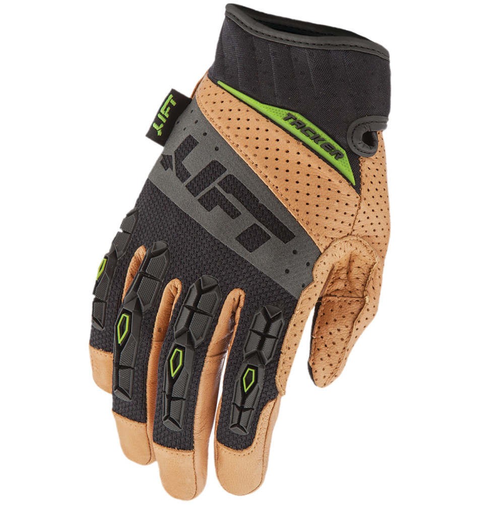 Lift Safety Gloves Genuine Leather Anti-Vibration Tacker Large Brown And Black