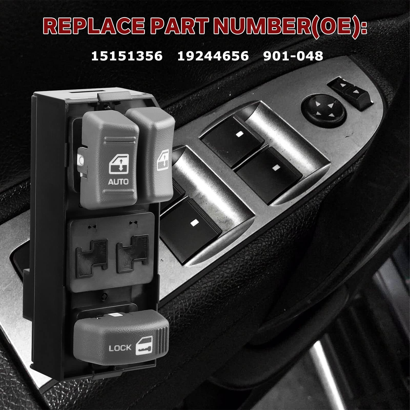 LCWRGS Master Power Window Switch - Compatible with 1995-2000 Chevy Tahoe &...