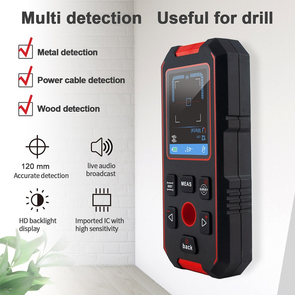 NF-518S Stud Finder Electric Wall Scanner LCD Studs Detector Audio Broadcast USA