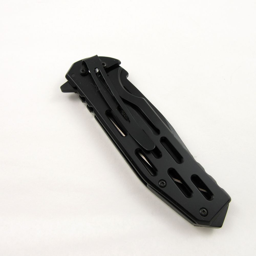 SPRING-ASSIST FOLDING POCKET KNIFE Mtech Silver Diamond Tread Tactical Tanto