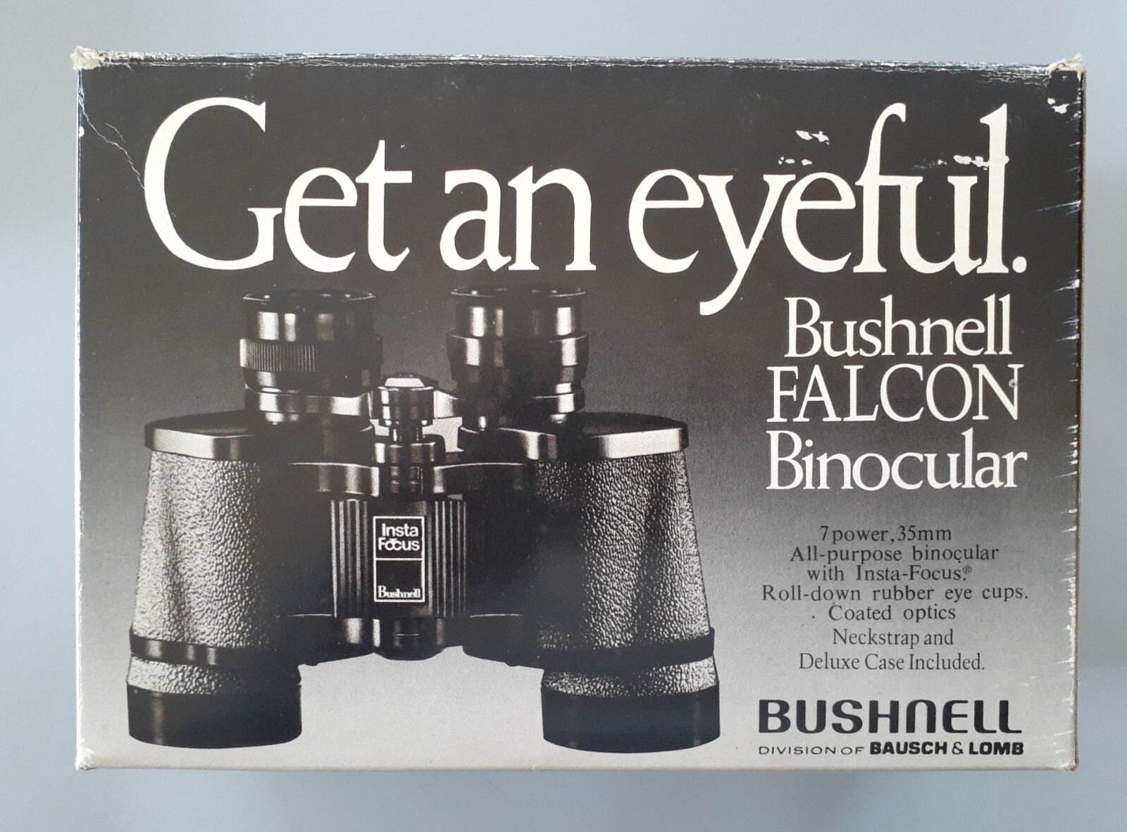 Vintage BUSHNELLL Falcon BINOCULARS 7x35, Insta-Focus , Carry Case, Original Box