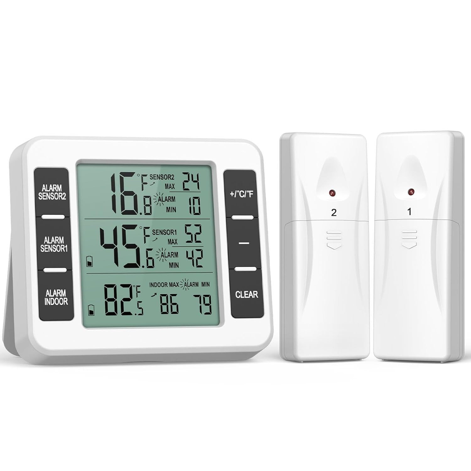 Refrigerator Thermometer, Wireless Indoor Outdoor Freezer Thermometer | Temperat