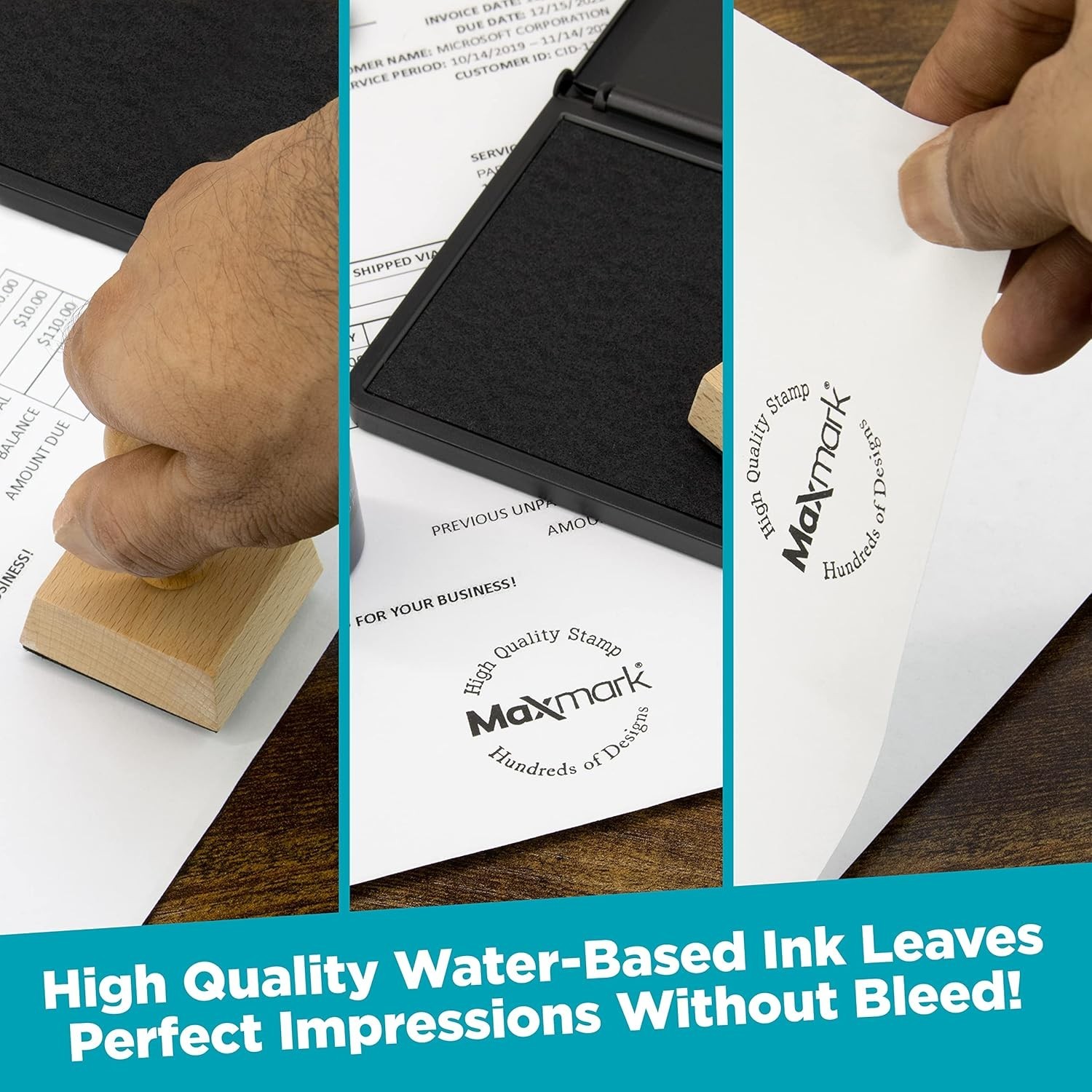2 oz. Black Ink for Stamps - Controlled Tip for Precision Stamping